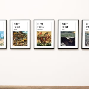 Fleet Foxes - Poster Set | Fleet Foxes Album Poster Set | Helplessness Blues | Sun Giant | Shore | Crack-Up