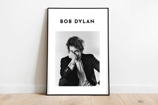 Stampa Su Tela Bob Dylan - Opera D'arte Unica Da Jos Hoppenbrouwers, 40x60cm Pronta Da Appendere