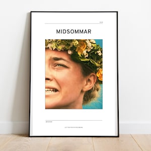 Impressão de arte inspirada em Midsommar | Pôster do filme inspirado em Midsommar | Ari Áster | Pôster de filme de terror