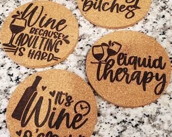 Wine Coasters - Cork