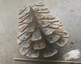 Steel Pine Cone (medium) for Firepit/Fireplace