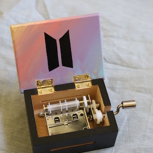 BTS Music Box | Painted Jungkook Euphoria music box | ARMY BTS gift idea | cute kpop gift idea