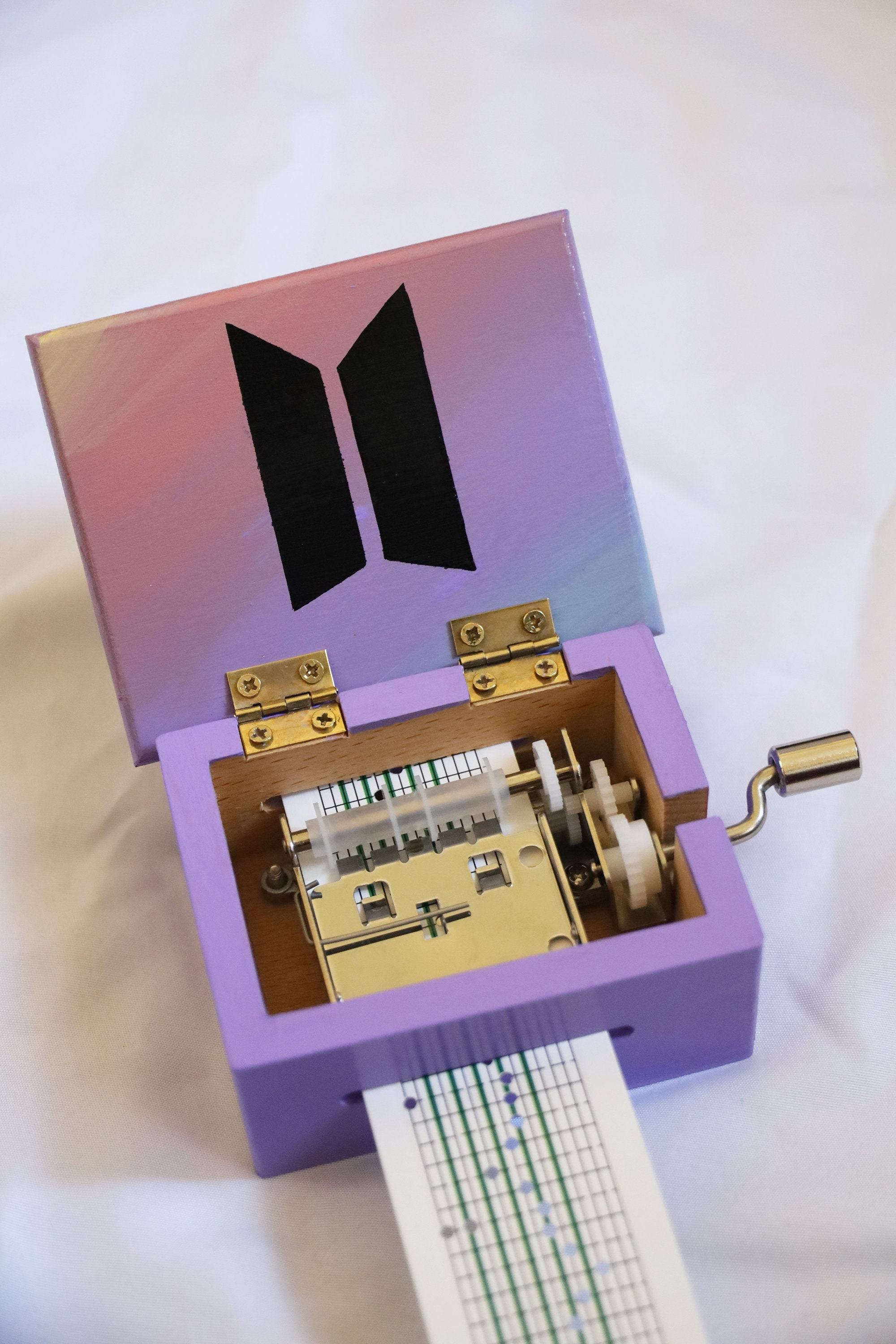 Jin Epiphany Music Box Painted BTS Music Box ARMY BTS Gift Idea Cute