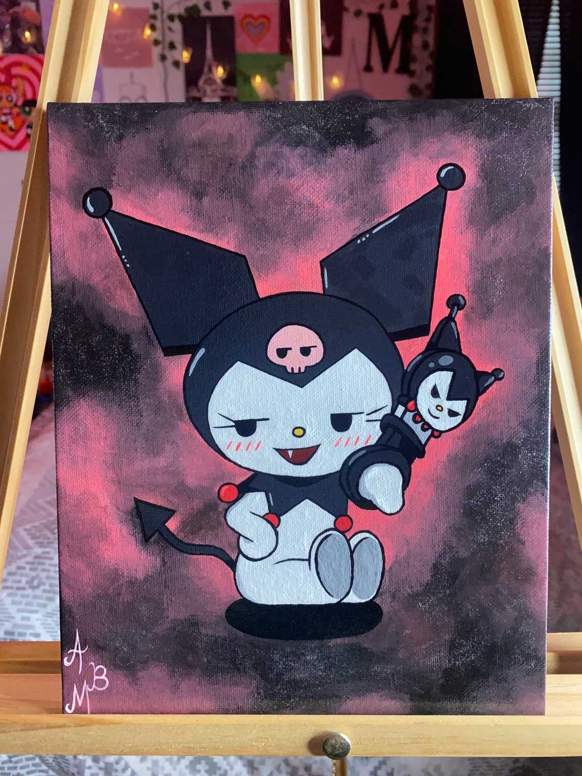 Kuromi FA Canvas Painting - Etsy