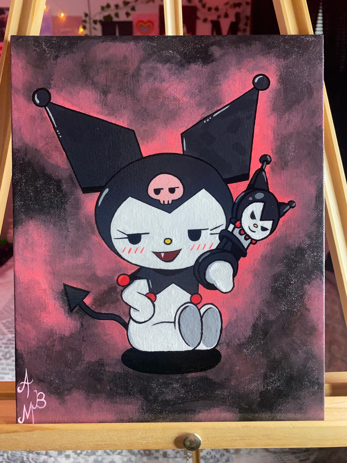 Kuromi FA Canvas Painting - Etsy