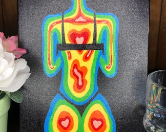 Thermal Body 8x10 Canvas Painting
