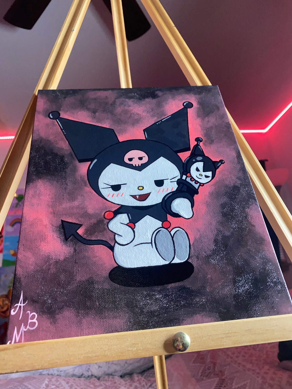 Kuromi FA Canvas Painting - Etsy