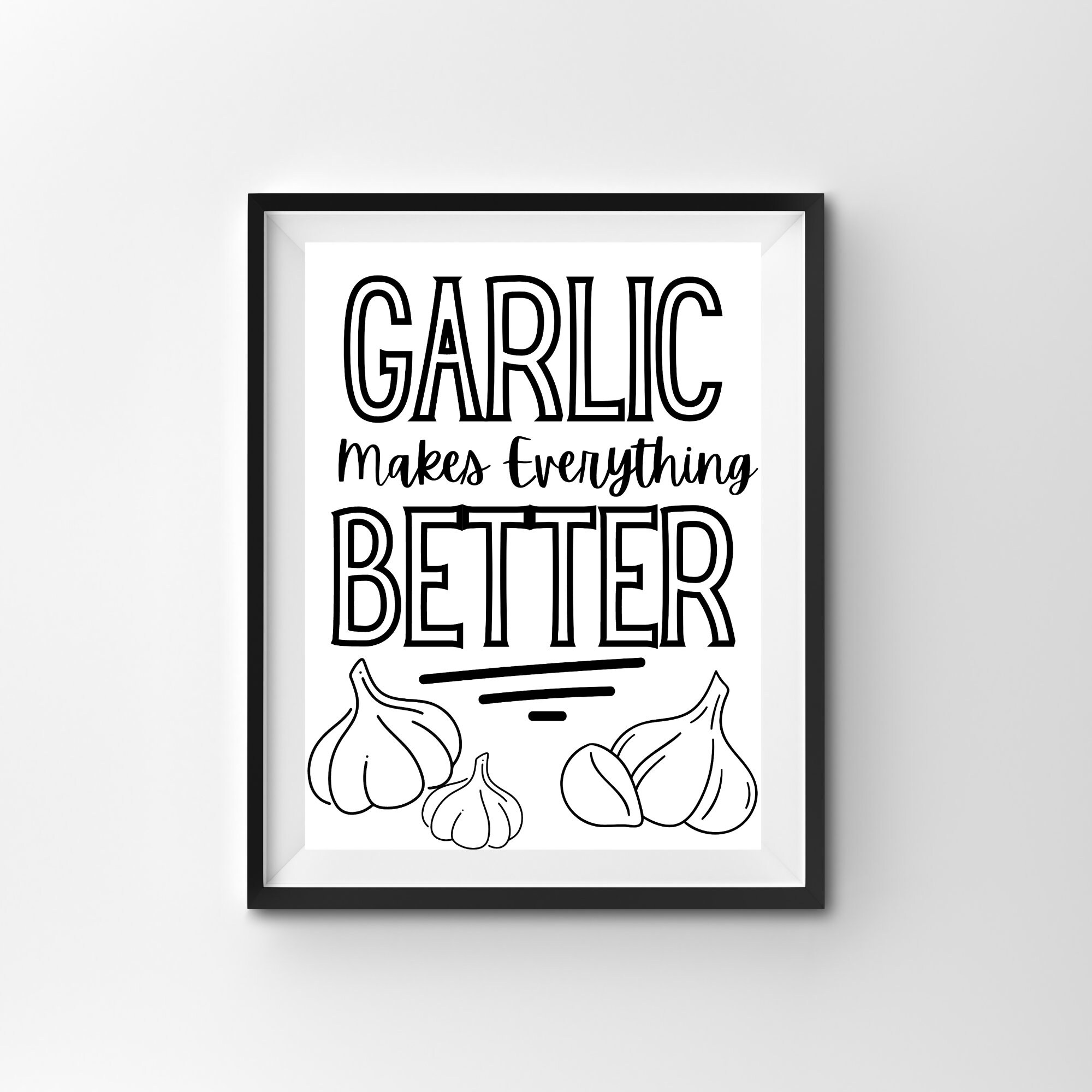 Air Bnb, VRBO, Rental Bathroom Sign, Kitchen Sign, Garlic Sign, Garlic ...