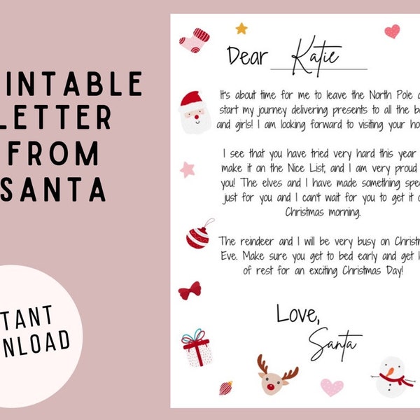 Santa Claus Letter - Etsy