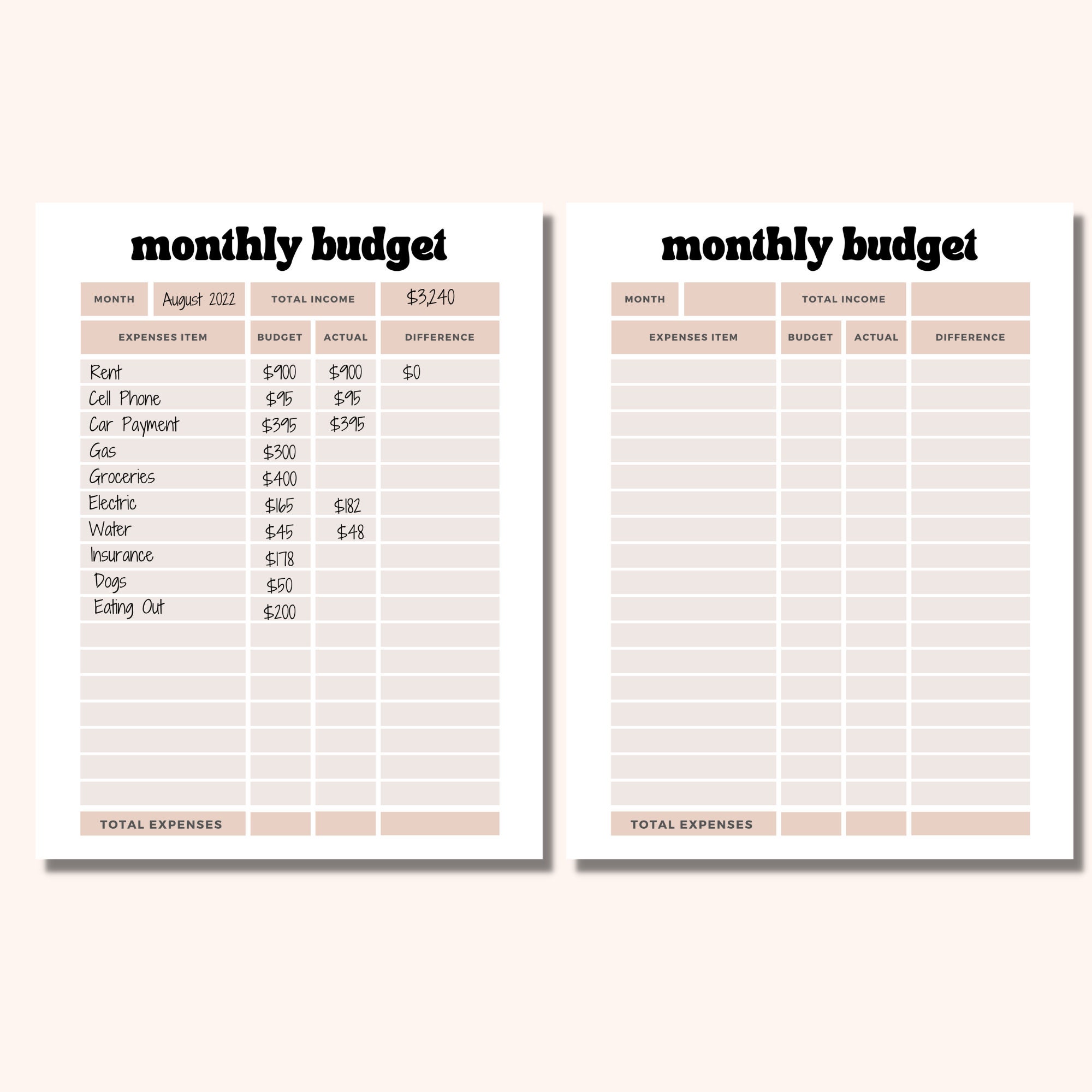 Budget Binder Printable, Savings Binder Printable, Budget Planner ...