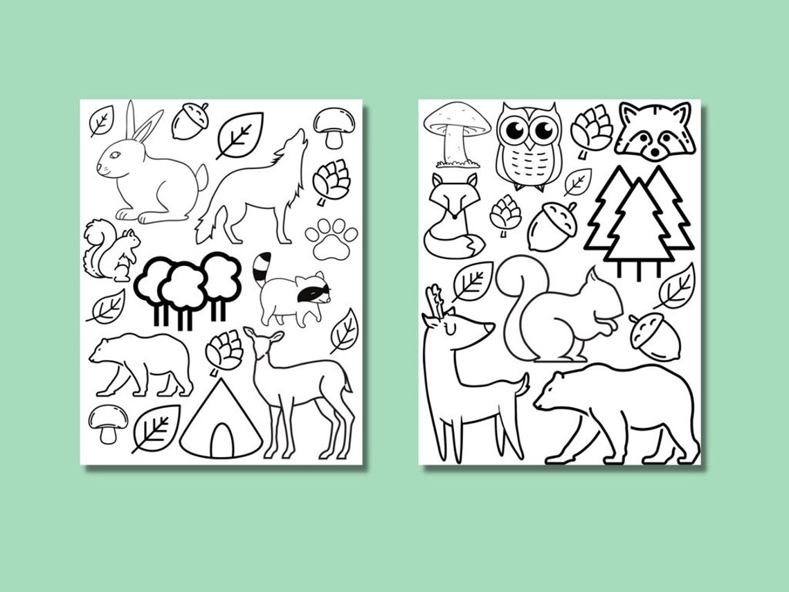 Printable Coloring Page Forest Creatures, Coloring Pages for Kids ...