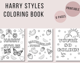 Harry Coloring Book Etsy Harry Coloring Book Etsy