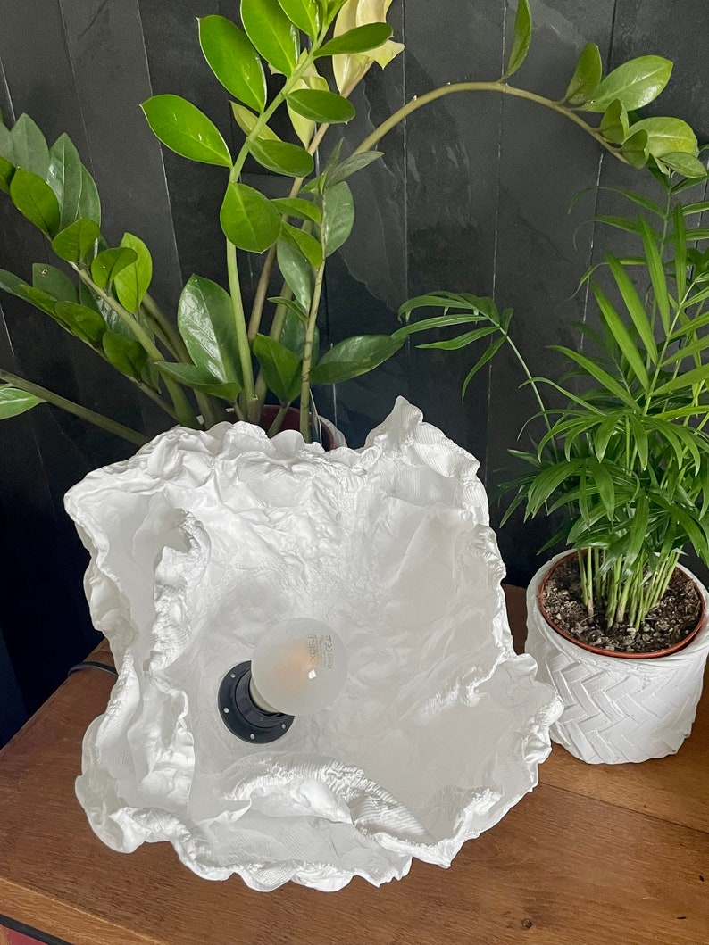 Kwmobile Lampe Puzzle Fleur DIY – Abat-jour 26 Cm à Monter – Luminaire Déco Suspension Ou Pose – 12 Pièces