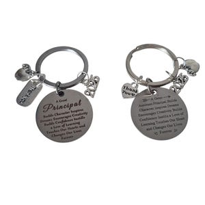 School Principal & Assistant Principal appreciation keyring keepsake gift school Principal 2025 end of year gift