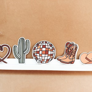 Howdy Sticker Pack, Disco Ball Stickers, Cactus Sticker, Cowgirl Hat Sticker, Cowgirl Boots Sticker, Retro Sticker Pack