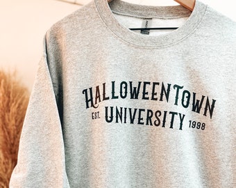 Halloweentown University Crewneck, Halloween Clothing, Halloweentown Inspired Crew, Halloween Movie Sweatshirt, Retro Halloween Crewneck