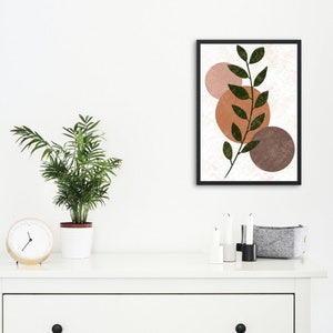 Boho Print Set, Minimalist decor, Set of 3 Prints, Botanical Print Set, Terracotta Prints, Boho Home Decor, Simple Art Prints, Boho Bundle image 7