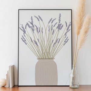 Lavender Print, Lavender Wall Art, Botanical Print, Printable Art, Lavender Instant Download Printable Wall Decor, Lavender Home Decor image 4