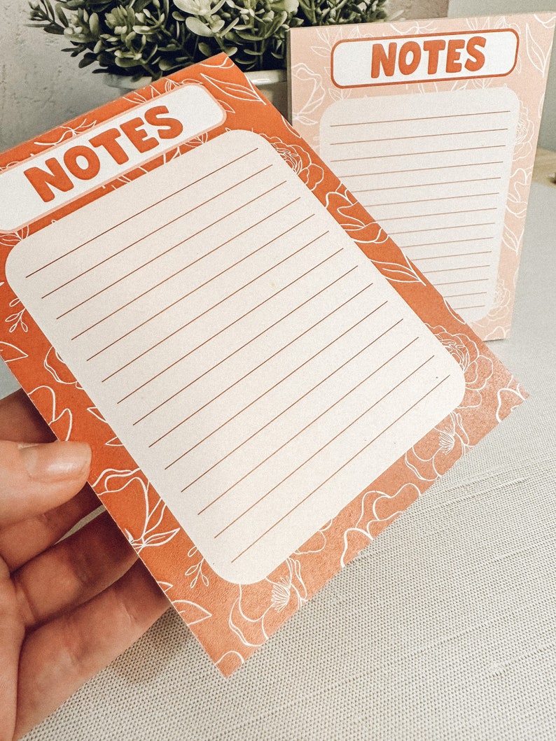 Floral Notepad, Cute Notepad, To Do List Notepad, Stationary Gifts, Organization Gifts, Pink Floral Notepad, Gifts for Friends, Office Gift image 7