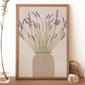 Lavender Print, Lavender Wall Art, Botanical Print, Printable Art, Lavender Instant Download Printable Wall Decor, Lavender Home Decor image 7