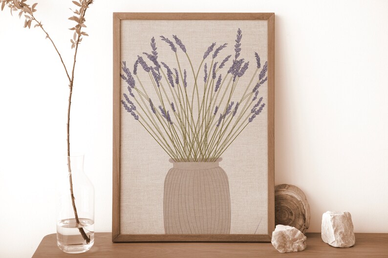 Lavender Print, Lavender Wall Art, Botanical Print, Printable Art, Lavender Instant Download Printable Wall Decor, Lavender Home Decor image 7