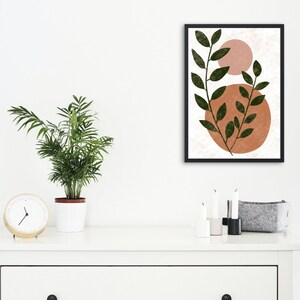 Boho Print Set, Minimalist decor, Set of 3 Prints, Botanical Print Set, Terracotta Prints, Boho Home Decor, Simple Art Prints, Boho Bundle image 6