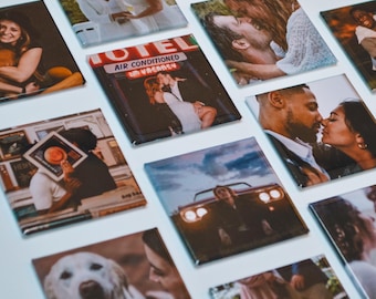 Personalized Photo Magnets, Custom Magnet Gift for Fridge, Picture Keepsake, Sentimental Gift for Family, Wedding or Pet Photo Magnet