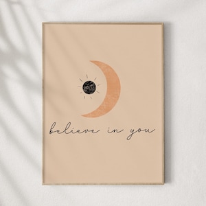 Believe in Yourself Wall Art, Believe In Yourself Sign, Self Love Wall Art, Inspirational Wall Art, Encouraging Wall Art, Gifts for Friends