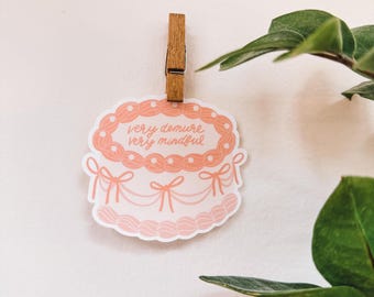Very Demure Very Mindful Sticker, Trendy Demure, Water Bottle Sticker, Laptop Sticker, Girly Sticker, Very Cutesey Sticker, Demure Sticker