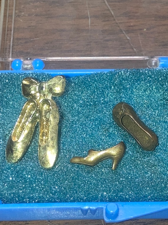 Antique brass/bronze women’s/girls shoes, high hee