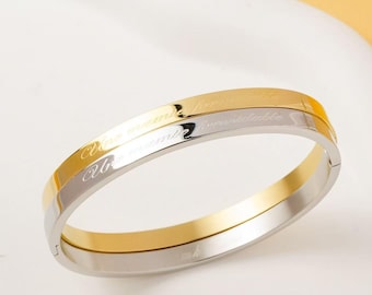 Dünnes Stahlarmband mit der Aufschrift „Eine wundervolle Oma“