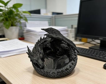 Dekorativer Drache mit kleinem Tablett – 3D-gedruckt