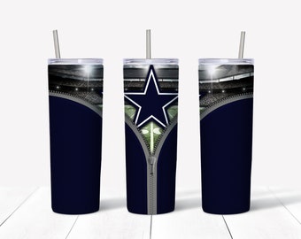 20 Ounce Straight Cowboys Tumbler Wrap.