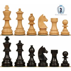 Staunton Style Tournament Series, deutscher Ritter aus Holz, ebonisierter Buchsbaum gewichtet 3,75 &quot;Königsschachfiguren / Thanks Giving Day Geschenk