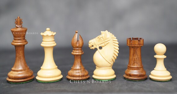 Burnt Rio Staunton 4.2 King Triple Weighted Luxury Chess Pieces