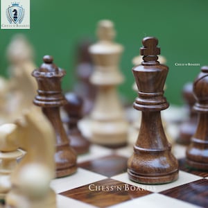 3,75-Zoll-Königsritter Staunton Schachset mit 14-Zoll-Walnussschachbrett / Tournament Series / Staunton Chess Set/ Classic Chess Set/ Väter