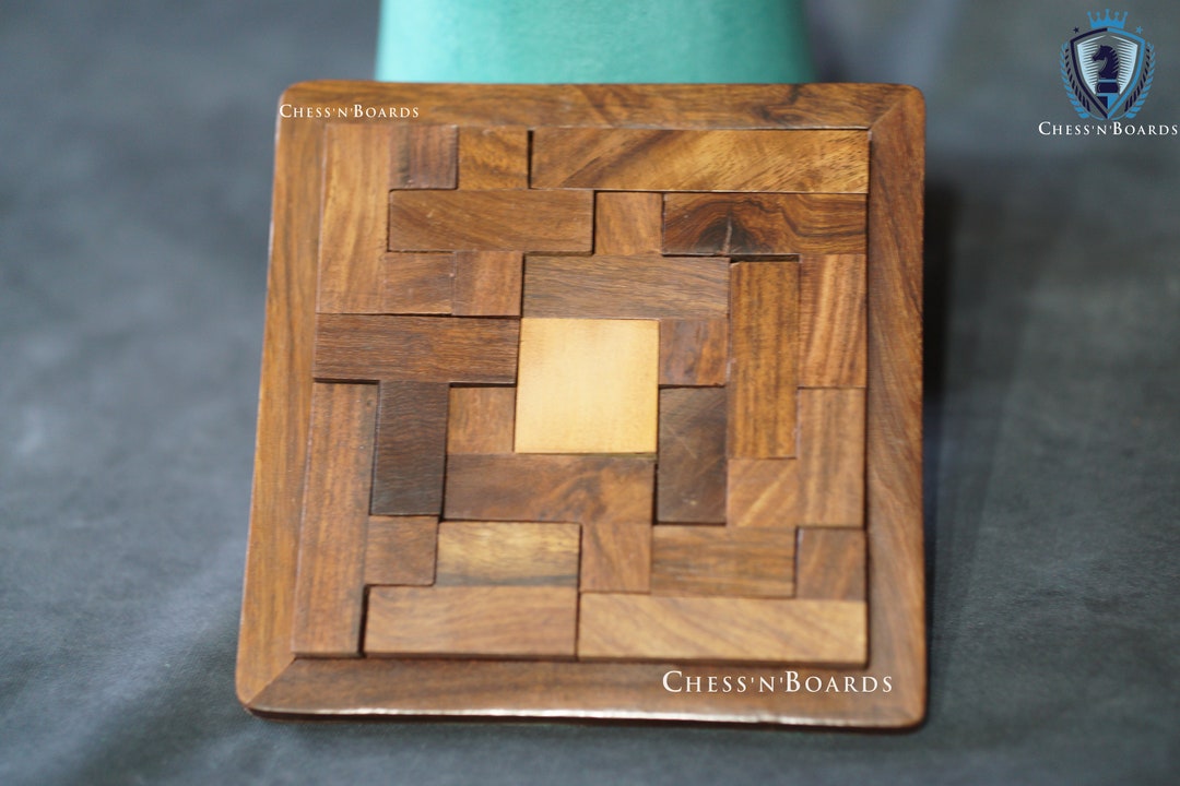 Puzles Rompecabezas Cuadrado De Madera Cubo Madera Puzzle