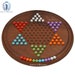 Chinese Checkers Game Set with 12-inch Diameter Round Wooden Board and Colorful Acrylic Beads/ Valentine's day Gift/Father's day Gift 