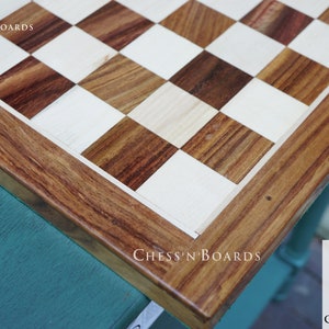 Square Shaped Golden Rosewood Chess Board 17 Inches | Solid Sheesham wood Square with Sheesham Border/Thanks Giving Day Gift/Christmas Gift