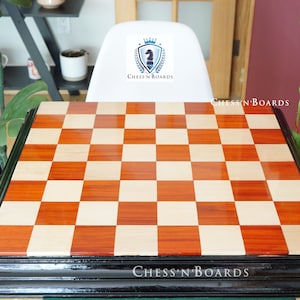 19 Folding Wooden Chess Board - Sycamore & Mahogany – Chess House