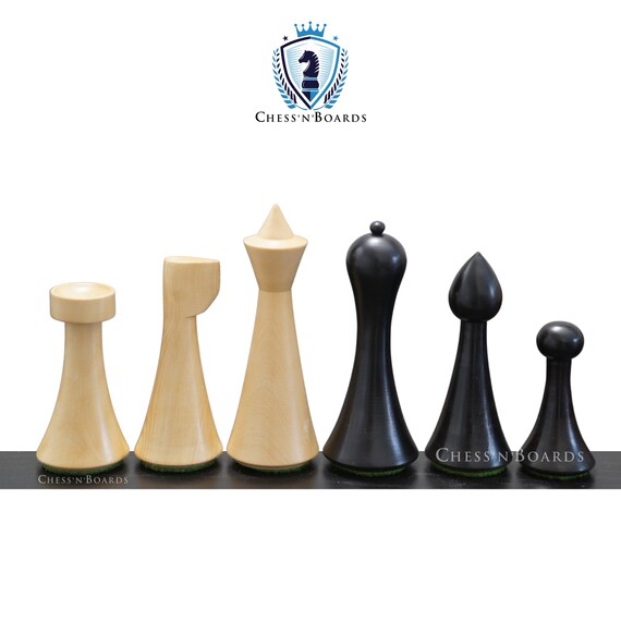 Standard Club Plastic Chess Set Black & Ivory Pieces - 3.75 King