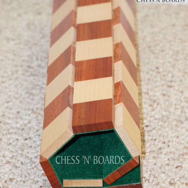 Roll-Up, Solid wood, Luxury, Portable Chessboard made with Maple & Padauk wood (12.5")/Christmas Gift/ Valentine day Gift/Mothers day Gift
