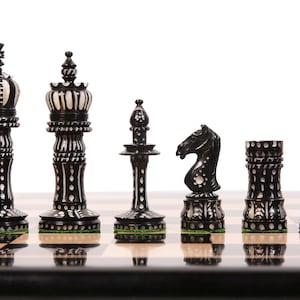 Unique Artistic Hand Carved King Cross Series Camel Bone Chess Pieces 4&quot; King | Unique Chess Collection| Gift Ideas /Gift for her/ him