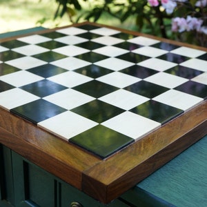 Special Gift | End Grain Finish, 16 Inch Chess Board | Flat Felted Chess Board