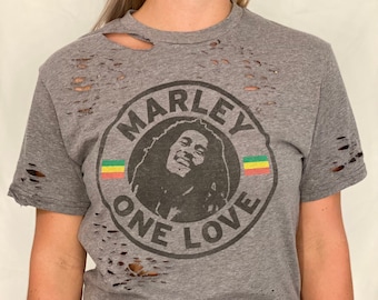 Bob Marley Distressed Tee