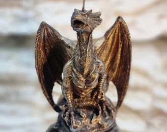 Bougie dragon en cire d'abeille colorée, bougie en cire d'abeille, bougie mariste, décoration, fait main, cadeau