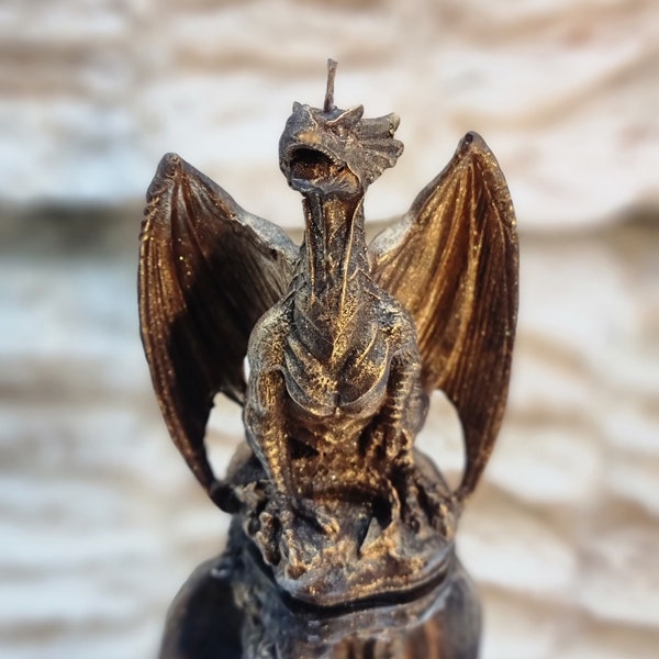 Drachen Kerze aus Bienenwachs gefärbt, Bienenwachs Kerze, Maristekerze, Deko, handgefertigt, Geschenk