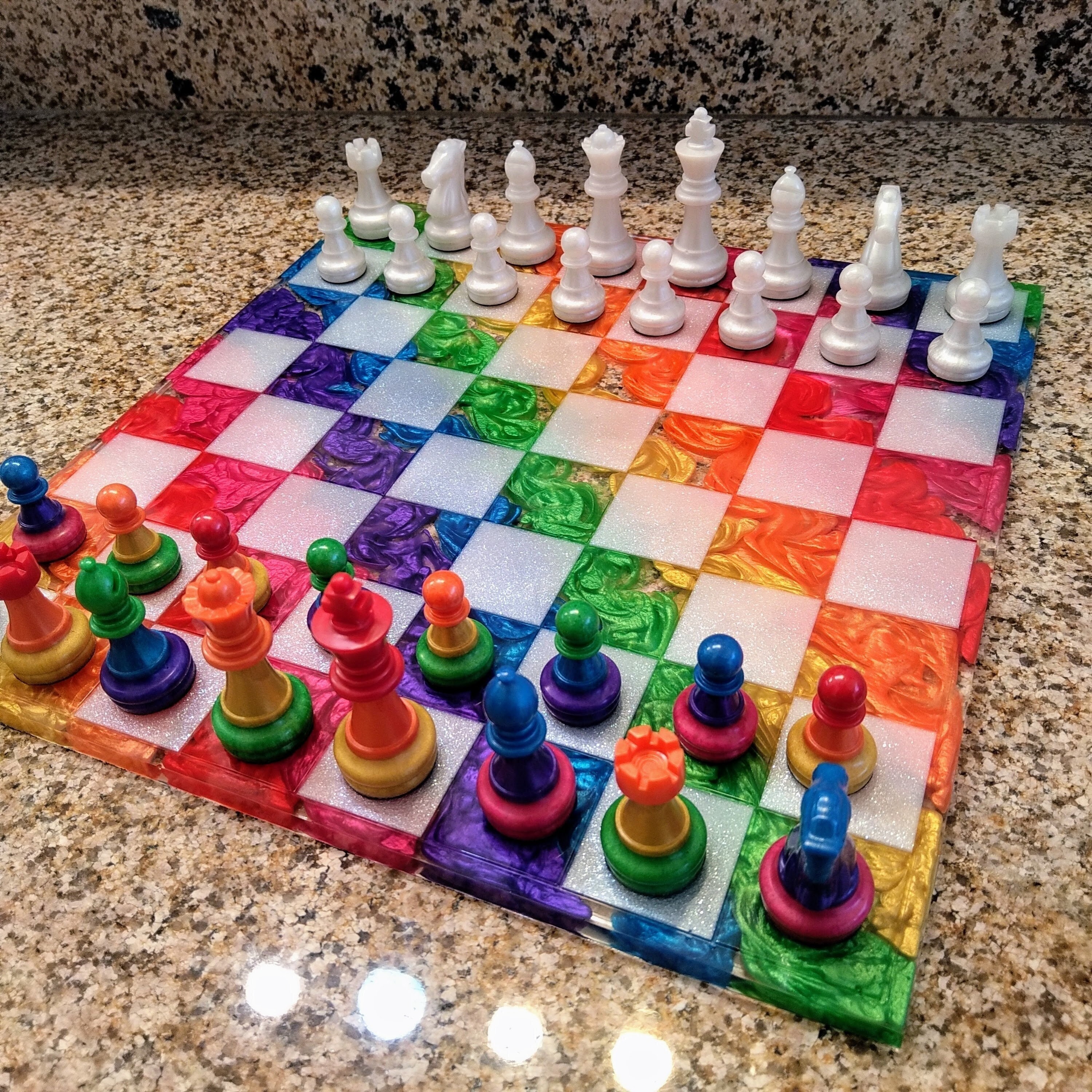 Custom Resin Chess Set Resin Chess Board Personalized Chess -  Canada