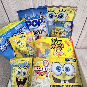 SpongeBob| Kids Birthday Gift| Kids Get Well| Toddler Gift| SpongeBob Gift Box| Gifts for Boys| Gifts for Toddler Boys| Valentine's Gift