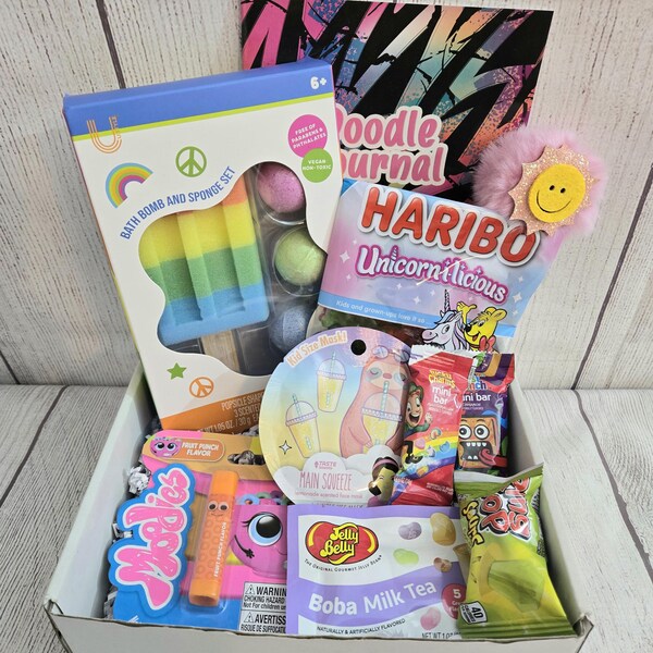 Tween Spa Gift Box | Bath Bomb, Journal, Candy Care Package